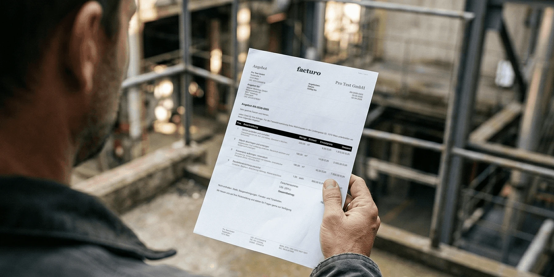 Angebot schreiben im Bau: Beispiel, Textbausteine & Muster
